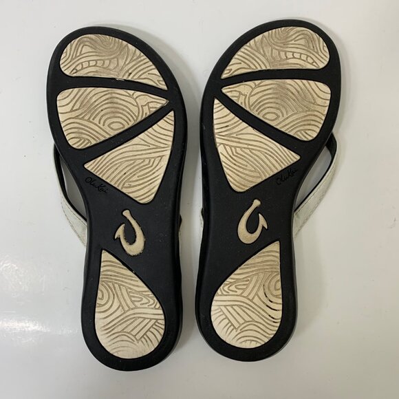 Olukai Ho‘ōpio Women’s Classic Beach Sandals in White Size 8 - Picture 7 of 7
